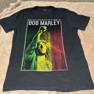 Bob Marley Old Navy Short Sleeve Dark Gray T-Shirt Men’s Size Medium Graphic Tee